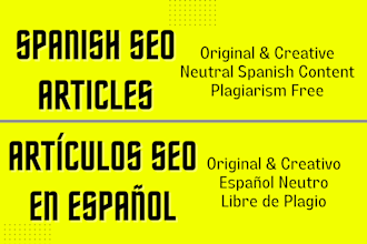 write spanish SEO articles and blog posts