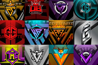 design initial gaming logo for esports youtube twitch