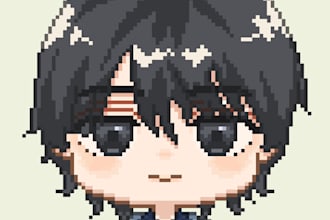 make chibi pixel art, cute and custom designs for you