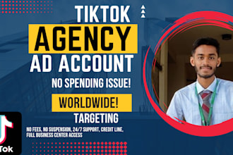 help you with tiktok agency ads account