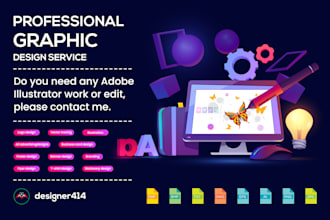 do any graphic design projects in adobe illustrator