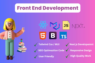 do reactjs, nextjs, typescript web app frontend or full stack development