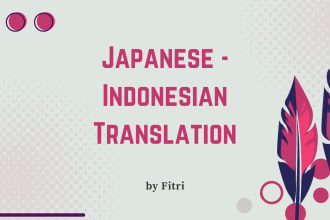 translate any japanese to indonesia or bahasa