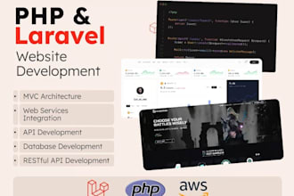create a custom laravel website laravel developer bug fixing  api integration
