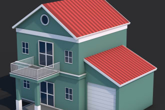 do create low poly 3d enviroment