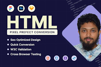 convert figma to HTML pixel perfect UI design