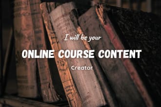 be your online course content creator