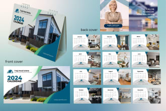 design company calendar 2024 any sizes
