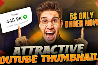 design attractive youtube thumbnails