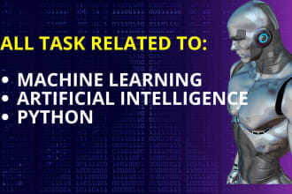 help you in machine learning, python, artificial intelligence and any other task