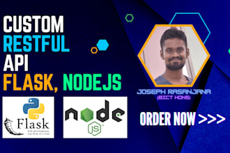 create custom restful apis using nodejs and flask python