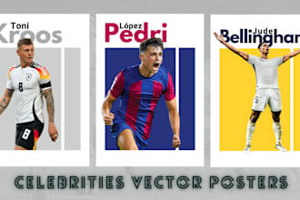 design vector illustration posters of celebrities