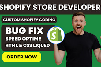 do shopify bug fix and shopify custom coding