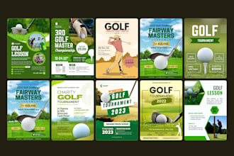 design professional golf tournament flyer