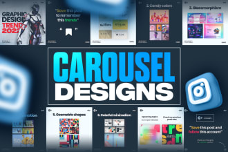 design carousels, and posts for instagram, linkedin, and facebook
