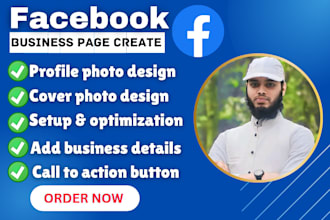 create facebook page, full setup, and optimization