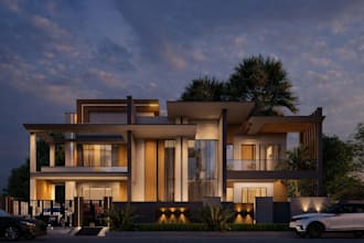 do exterior and backyard design with realistic renders