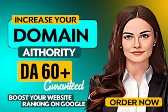 guaranteed increase your website da 50, permanent da pa by moz