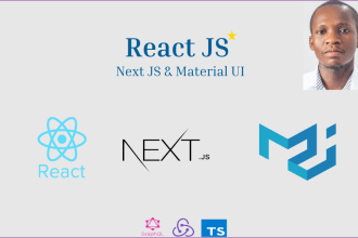 develop next js material ui react typescript website