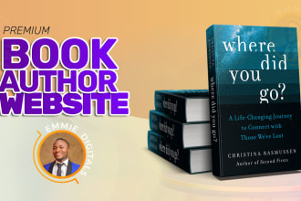 design book author website to sell books, ebook website, ebook landing page