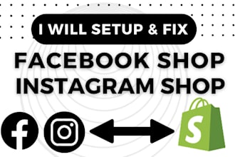 setup instagram shop and facebook shop for store website
