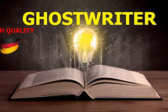 write your book or ebook, im your ghostwriter