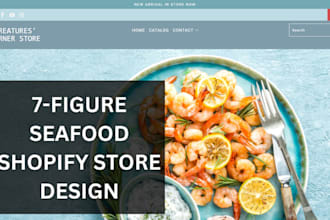 design seafood shopify fishing meat store marine website butcher shopify store