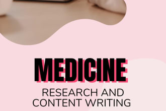 do medical research and content writing