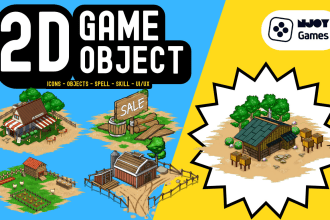 design game asset for object sprite sheet 2d tileset anime