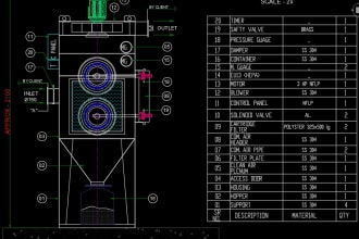 convert pdf, blueprint sketch, jpg,  images to autocad,cad,dwg of any engg indt
