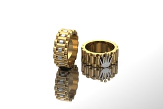 design 3d jewelry models of rings, pendants, and earrings