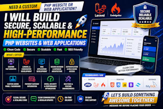 do website development in PHP laravel and codeigniter