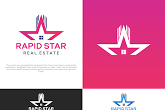 creative, real estate, modern, and minimal logo design