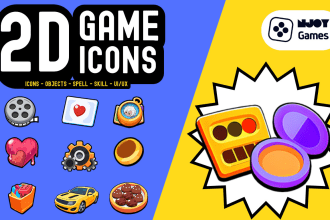 design game asset for icon UI UX sprite sheet tileset anime