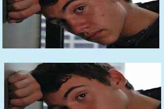 do skin retouch edit fashion model portrait and normal image