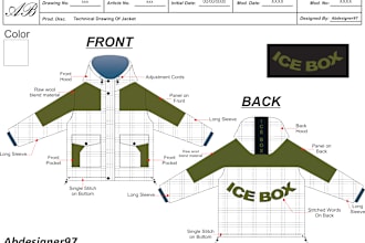 create fashion apparel techpack ,and clothing flat designs