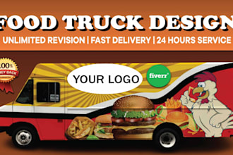 design stylish food truck wrap,