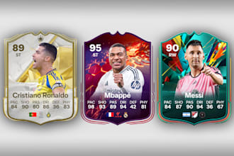 make customized fut cards according to your stats