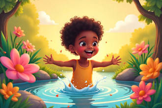 illustrate children story book illustration and cover
