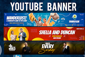 design a professional youtube banner and facebook cover