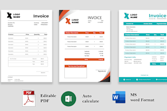design professional price list, invoice, letterhead, quotation