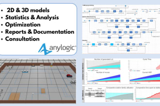 build 2d and 3d anylogic simulation models