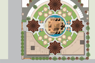 render architectural or real estate floor plans in photoshop