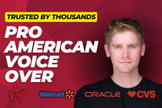 record a professional american male english voice over