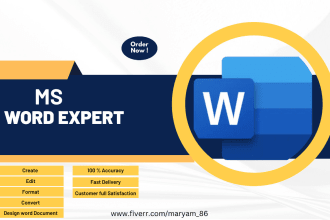 ms word expert, format and design microsoft ms word document