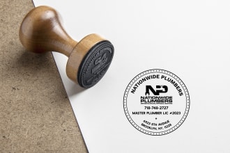 design digital rubber stamp, wax seal and convert logo into seal