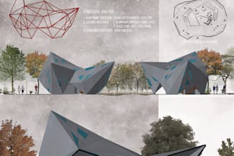 do design  and compose architectural poster