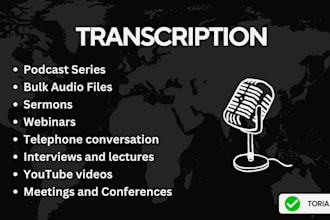do accurate and professional transcription services audio or video to text