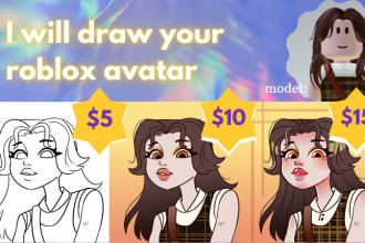 draw your roblox or other game avatar