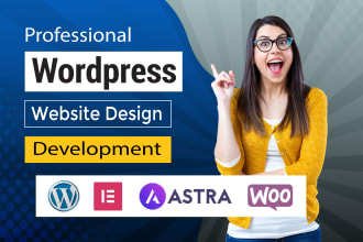 create professional wordpress website design, blog, landing page with elementor